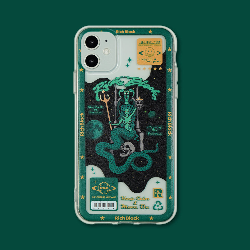 Vaporwave Fluorescent Green Medusa iPhone Case - Kasy Case