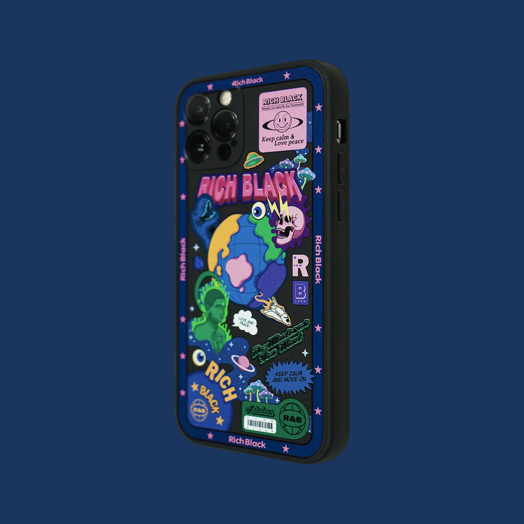 Vaporwave Fluorescent Galaxy Party iPhone Case - Kasy Case