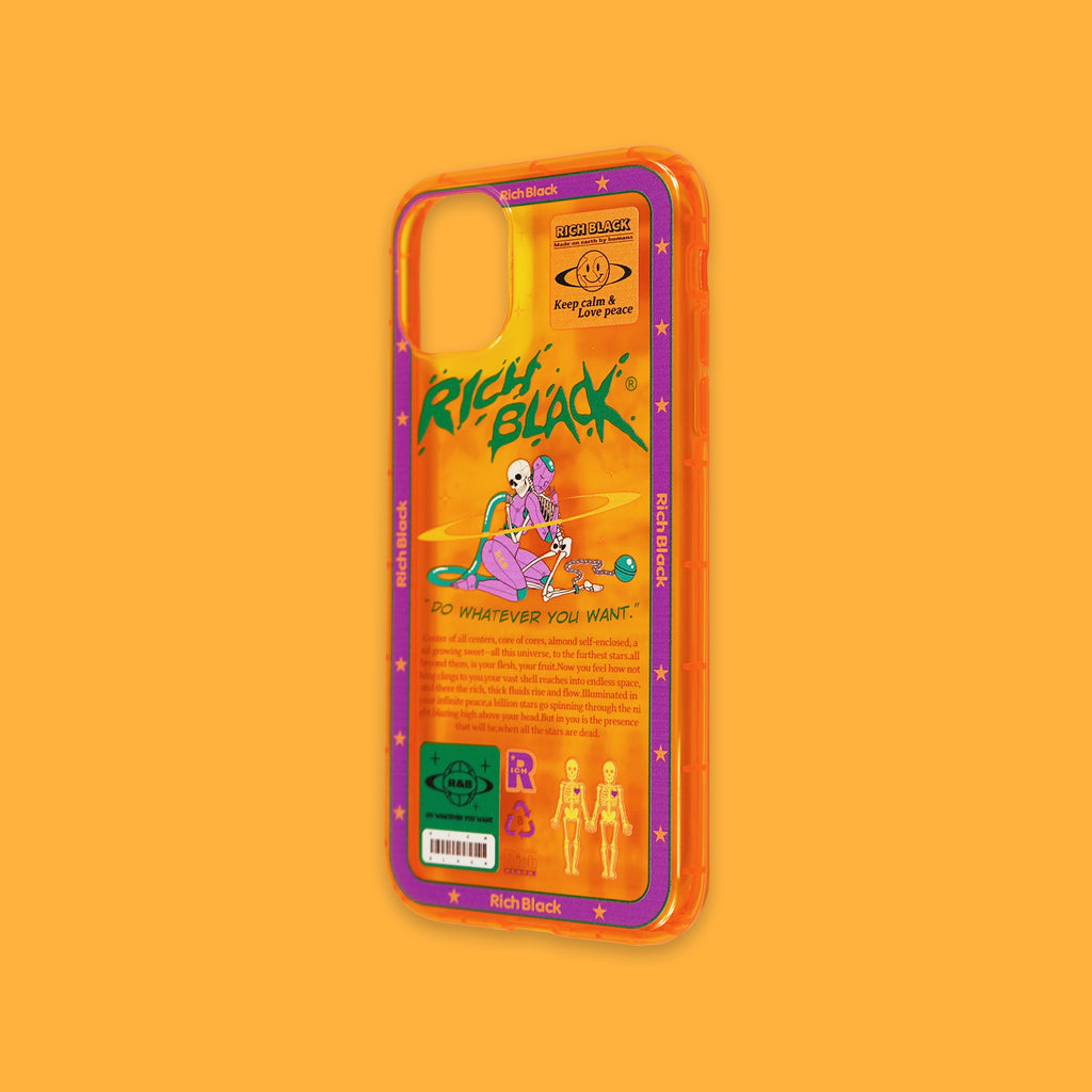 Vaporwave Fluorescent Orange True Love Embrace iPhone Case - Kasy Case
