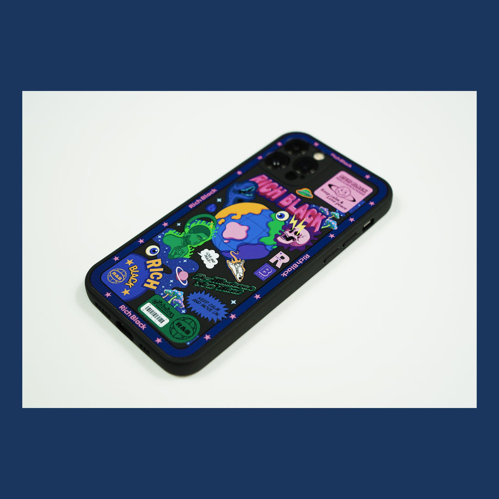 Vaporwave Fluorescent Galaxy Party iPhone Case - Kasy Case
