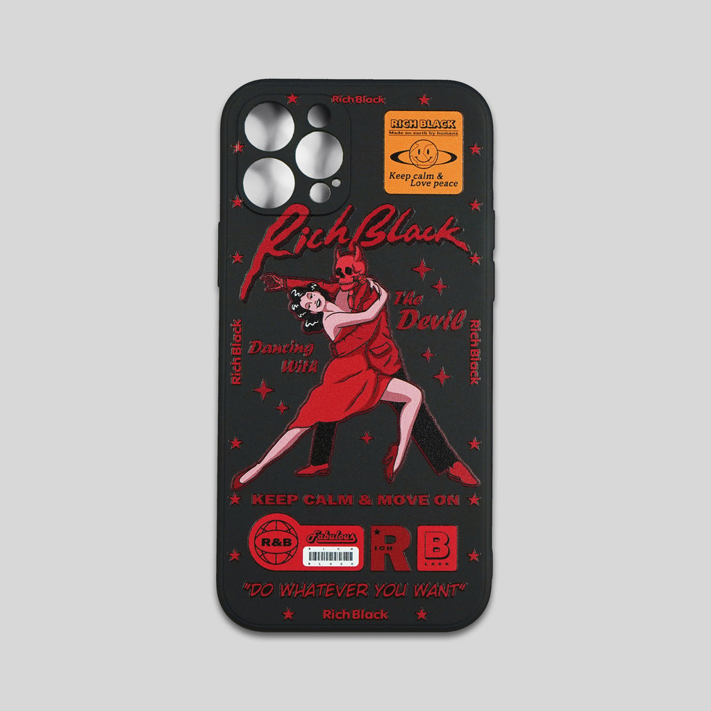 Vaporwave Red Dancing With The Devil iPhone Case - Kasy Case