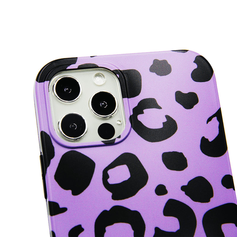 Purple Leopard Printing iPhone Case - Kasy Case
