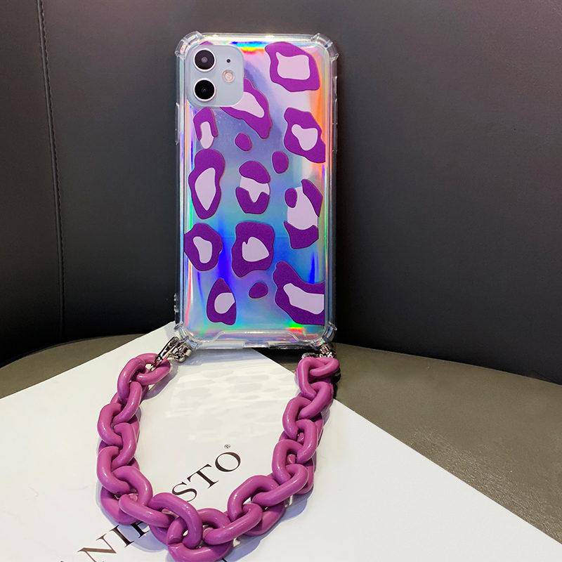 Laser Purple Leopard Prints iPhone Case - Kasy Case