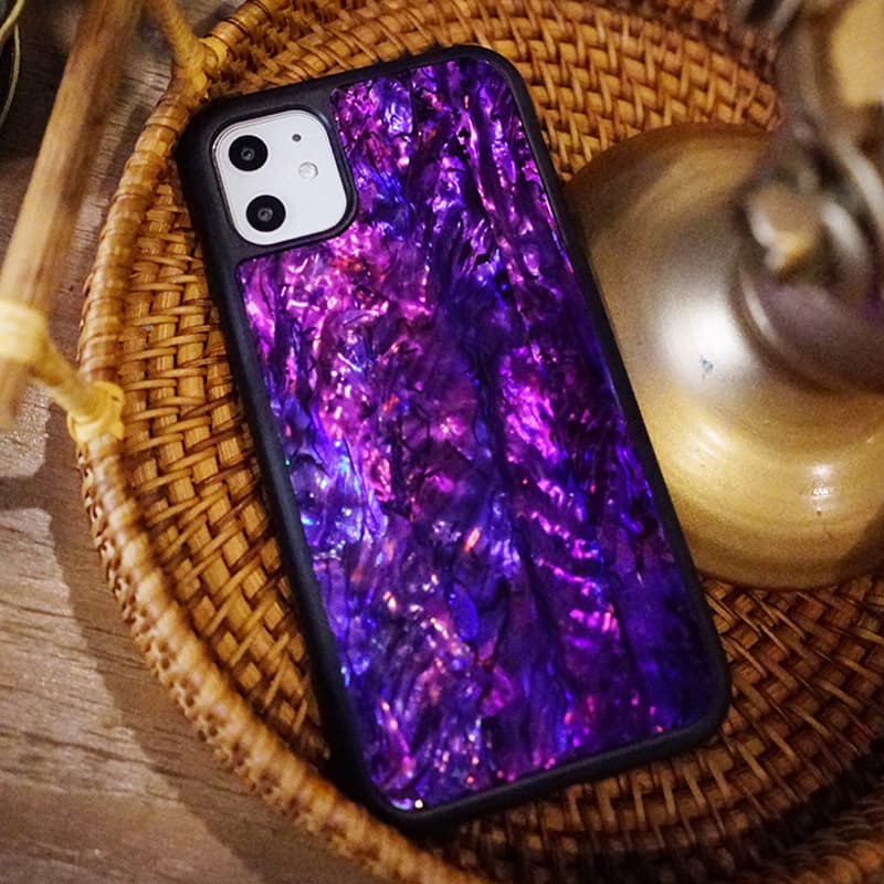 Seductive Purple Mother of Pearl Abalone Shell iPhone Case - Kasy Case