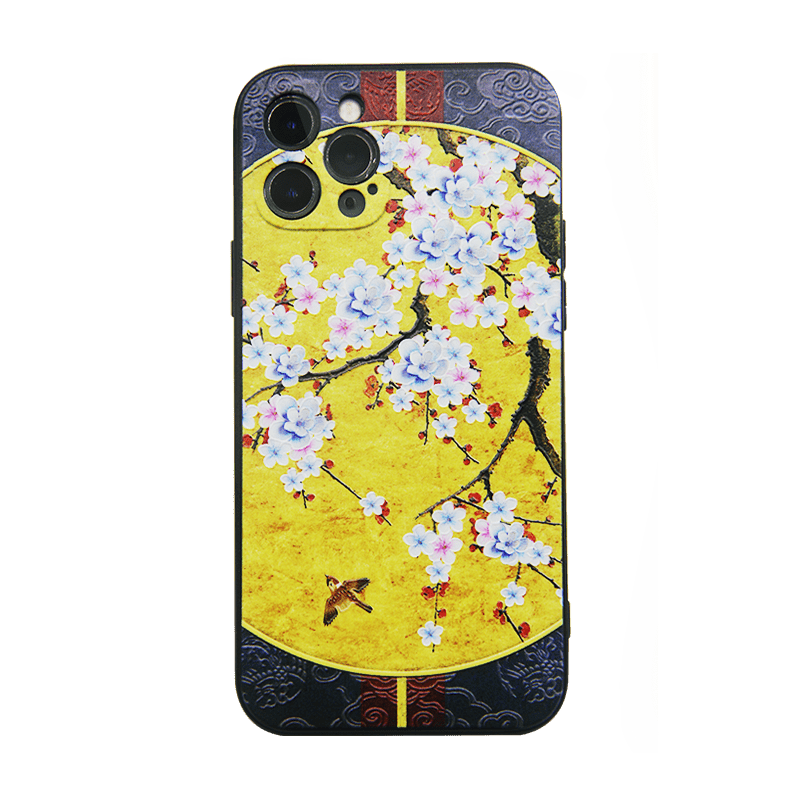 Relief Yellow Plum Flower iPhone Case - Kasy Case