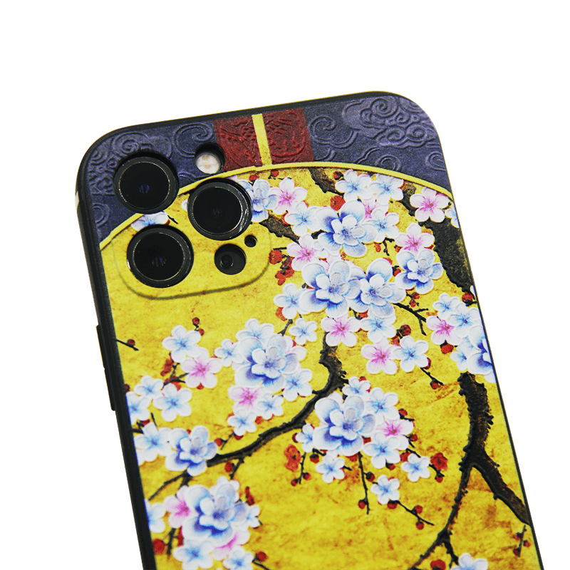 Relief Yellow Plum Flower iPhone Case - Kasy Case