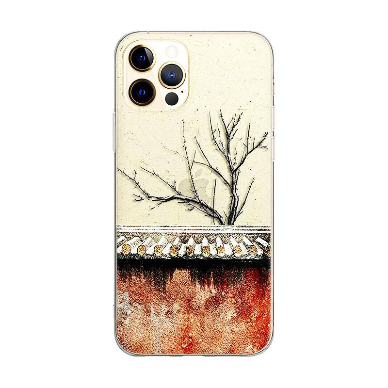Relief Autumn Outside the Wall iPhone Case - Kasy Case