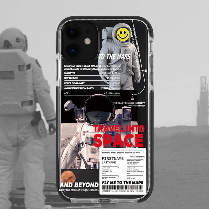 To The Mars Astronaut Translucent iPhone Case - Kasy Case