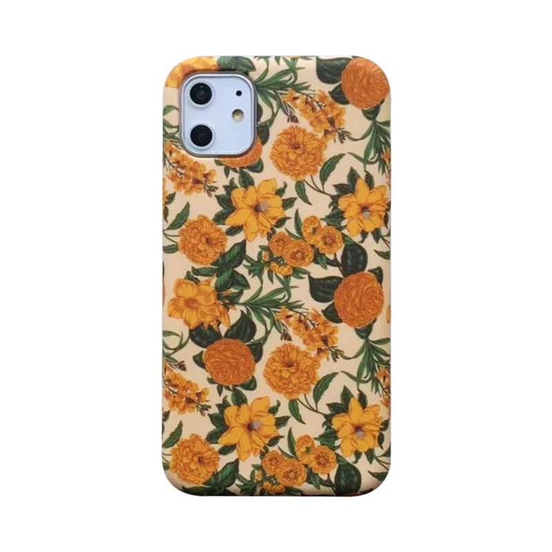 Vintage Yellow Floral Matte iPhone Case - Kasy Case