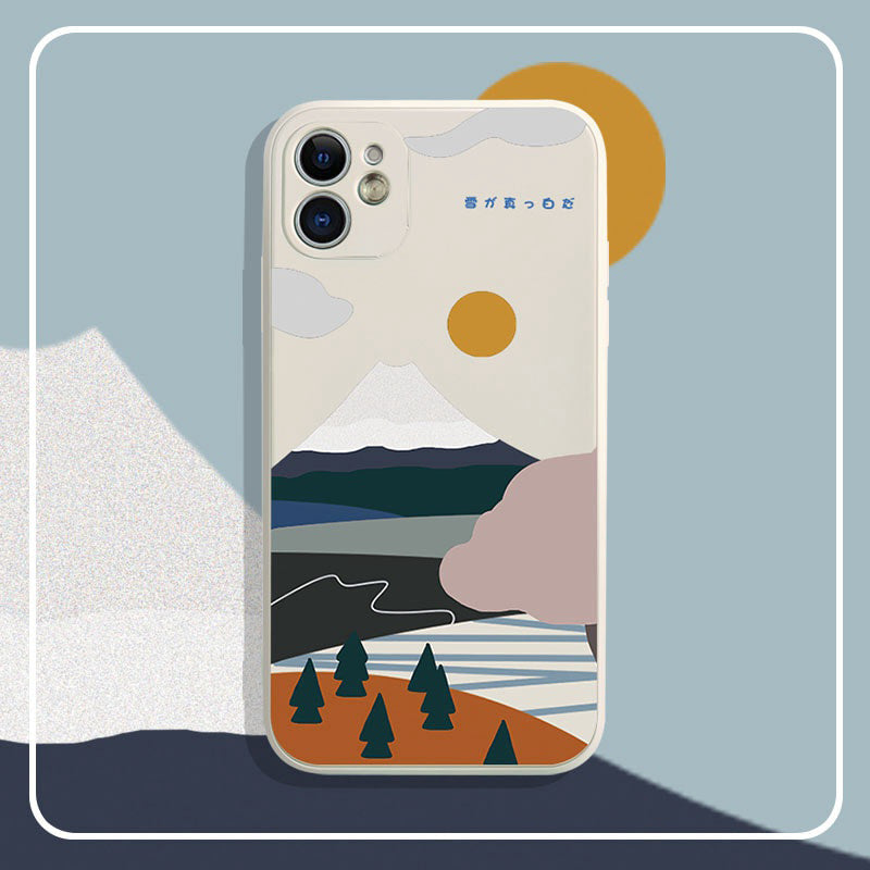 Relief Sunset under Mount Fuji iPhone Case - Kasy Case