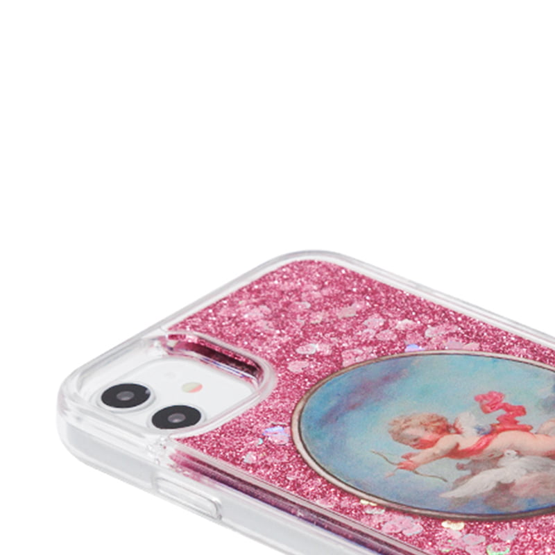 Glitter Quicksand Pink Angel iPhone Case - Kasy Case