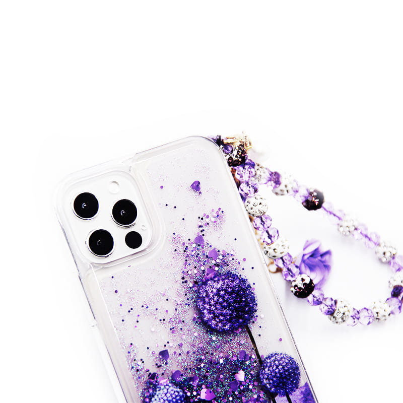 Quicksand Glitter Bling Dandelion Flower iPhone Case - Kasy Case