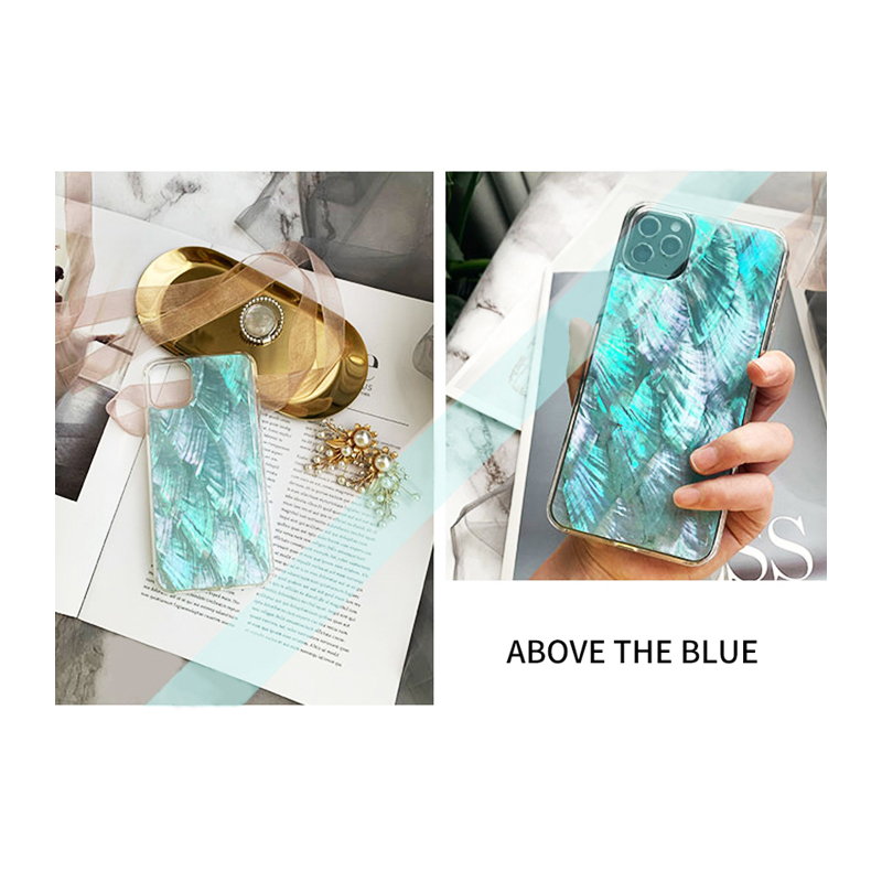 Mermaid Blue Natural Mother of Pearl Shell iPhone Case - Kasy Case