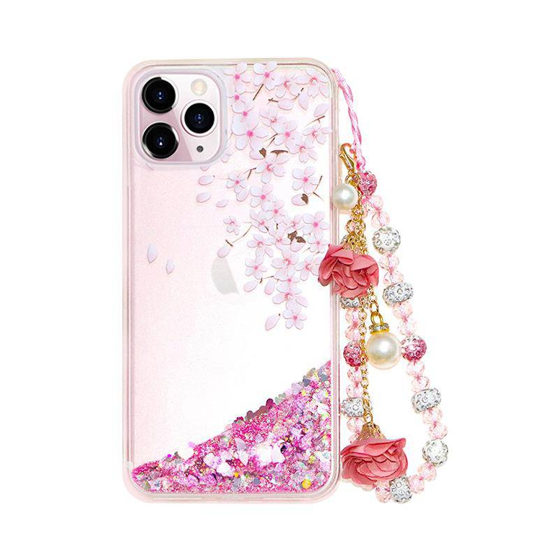 Quicksand Glitter Bling Sakura Flower iPhone Case - Kasy Case