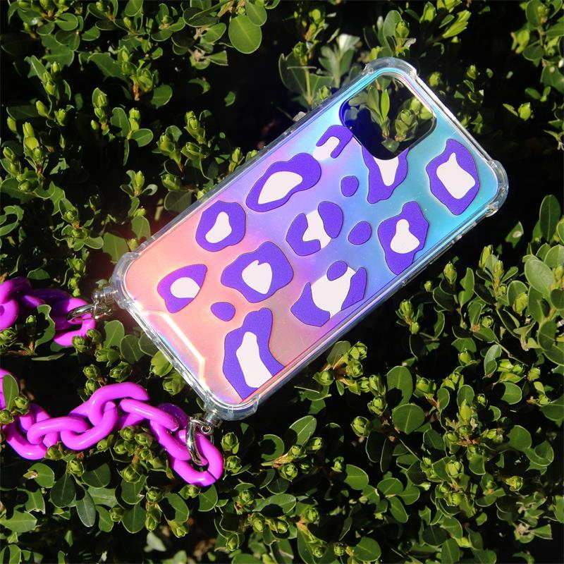 Laser Purple Leopard Prints iPhone Case - Kasy Case