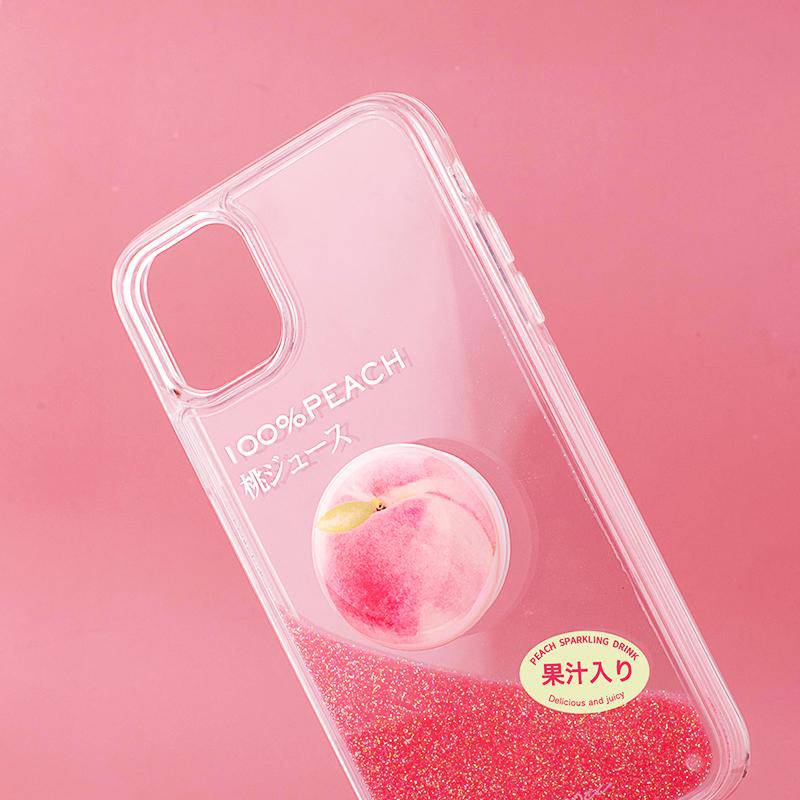 Quicksand Sparkle Peach Juice iPhone Case - Kasy Case