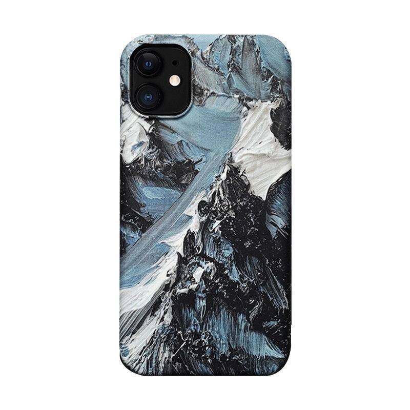 Glacier Cold Mountain Oil Painting iPhone Case - Kasy Case