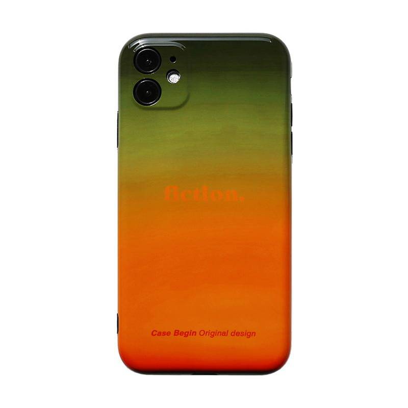 Fiction Gradient Orange Minimalist iPhone Case - Kasy Case