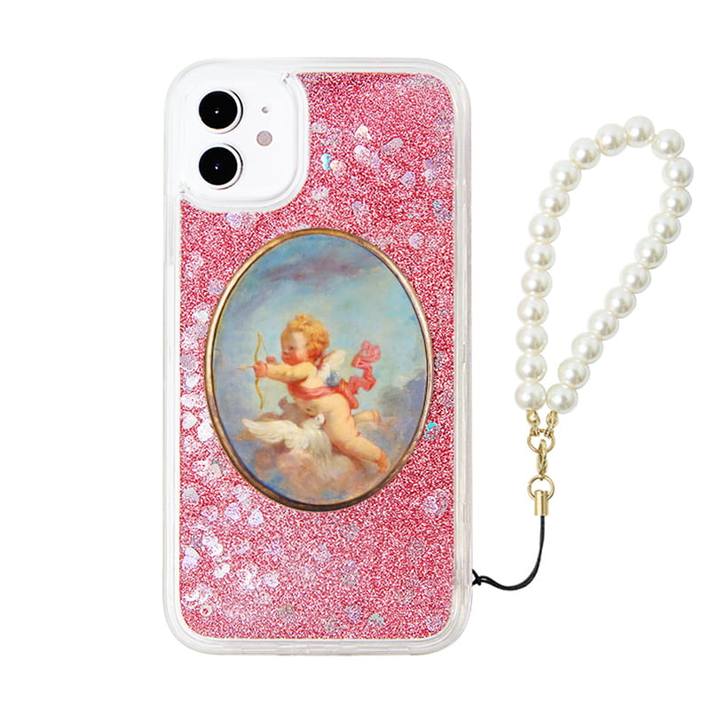 Glitter Quicksand Pink Angel iPhone Case - Kasy Case